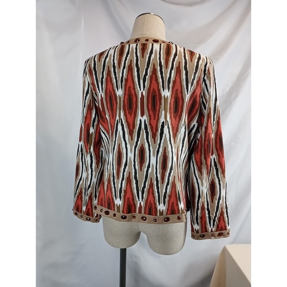 VTG Scott Taylor Fashion Jacket Women's Petite Size Medium Beaded Dress Coat 90s - Picture 2 of 10